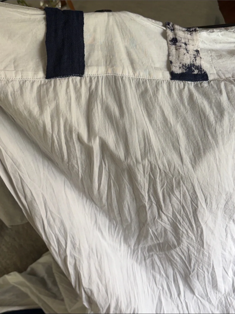 Anthropologie Navy Drapes with Bamboo-Print - 6 panels